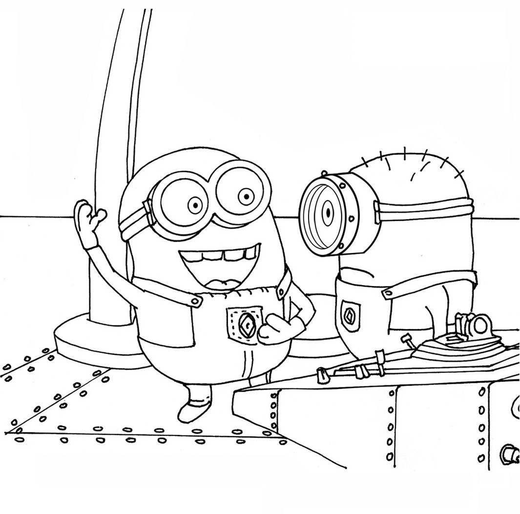 Minionki kolorowanki